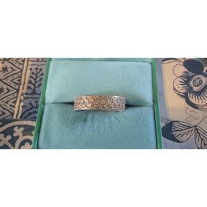 5 Ct. Signed PAJ Pave Round Cut "All Around the World" Eternity Band Ring Sz 8